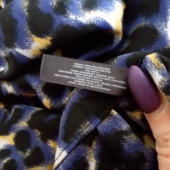 ☆☆SOLD☆☆ Massini Plus Size Blue Animal Print Dress - Picture 6 of 6